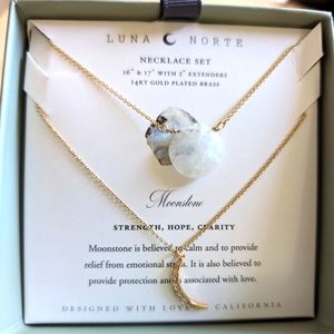 Luna Norte moonstone necklaces